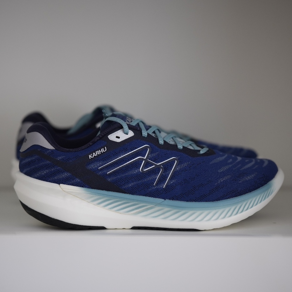 $160 Karhu Fusion 4.0 Hi Running Shoes Mood Indigo / Stone Blue Men 10.5